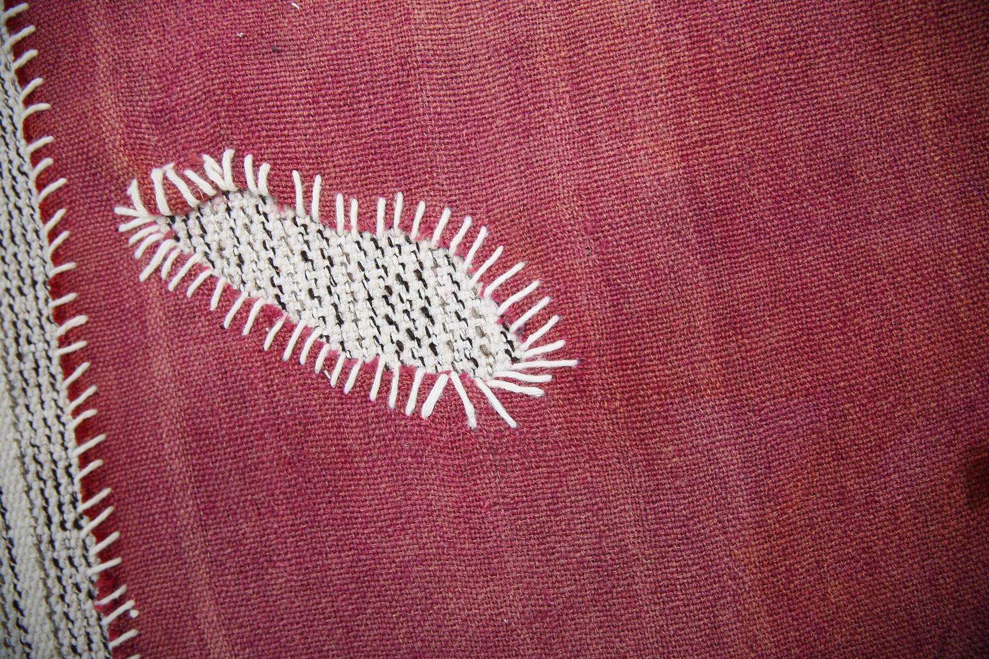 Handwoven Textile Wall Hanging, Vintage Wall Rug, 106x156 Cm