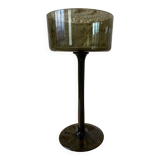 Grande coupe en verre soufflé teinté vert mousse