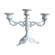 Candlestick candlestick 3 lights patinated white aged effect