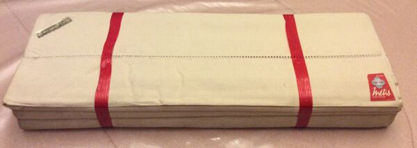 Parure neuve anciens draps de lit Métis Fleur bleue