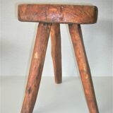 Brutalist wooden stool