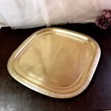 Large gilded copper serving tray early 20th century