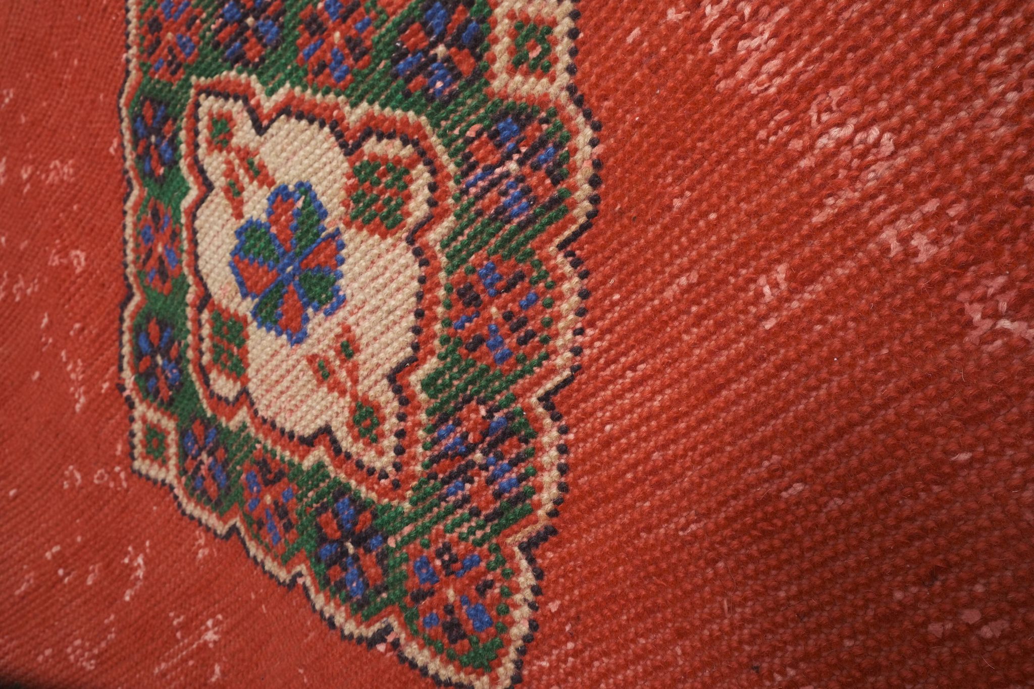 Tapis vintage turc de oushak tissé à la main 91x660 cm