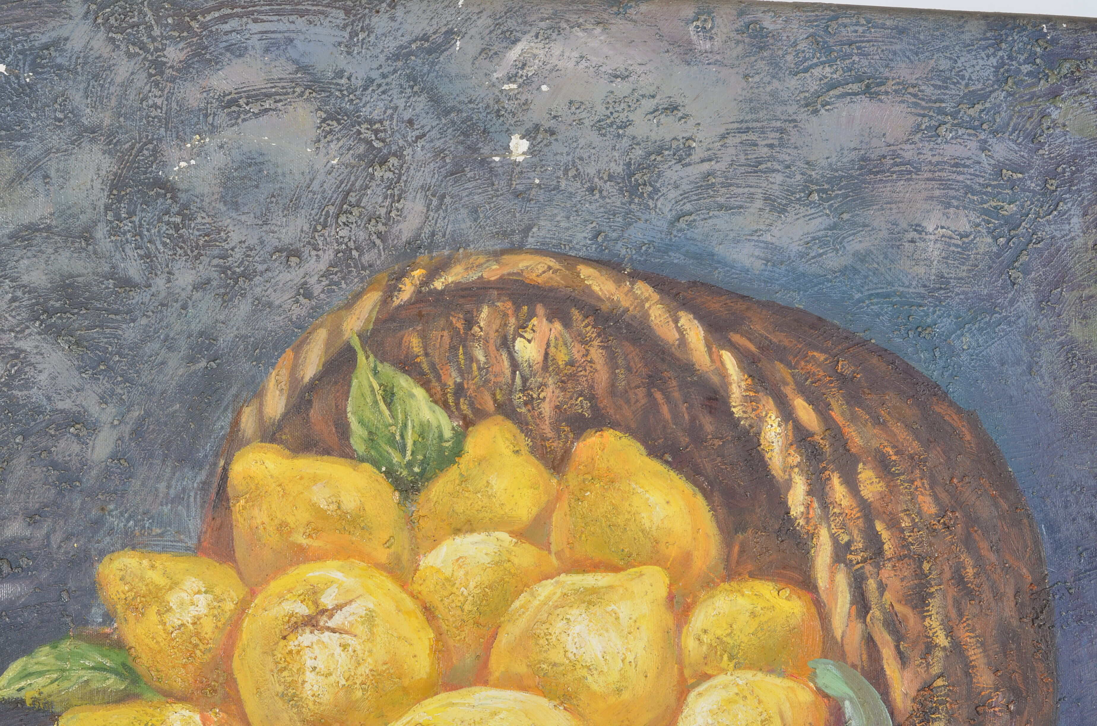 Nature morte panier de citrons