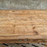 Antique dining table XXL on industrial machine leg