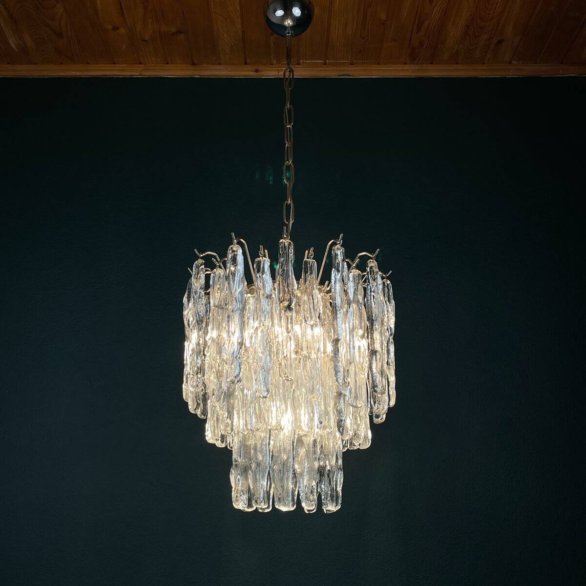 Murano glass chandelier attributed to J. Kalmar, Austria, 1960s.