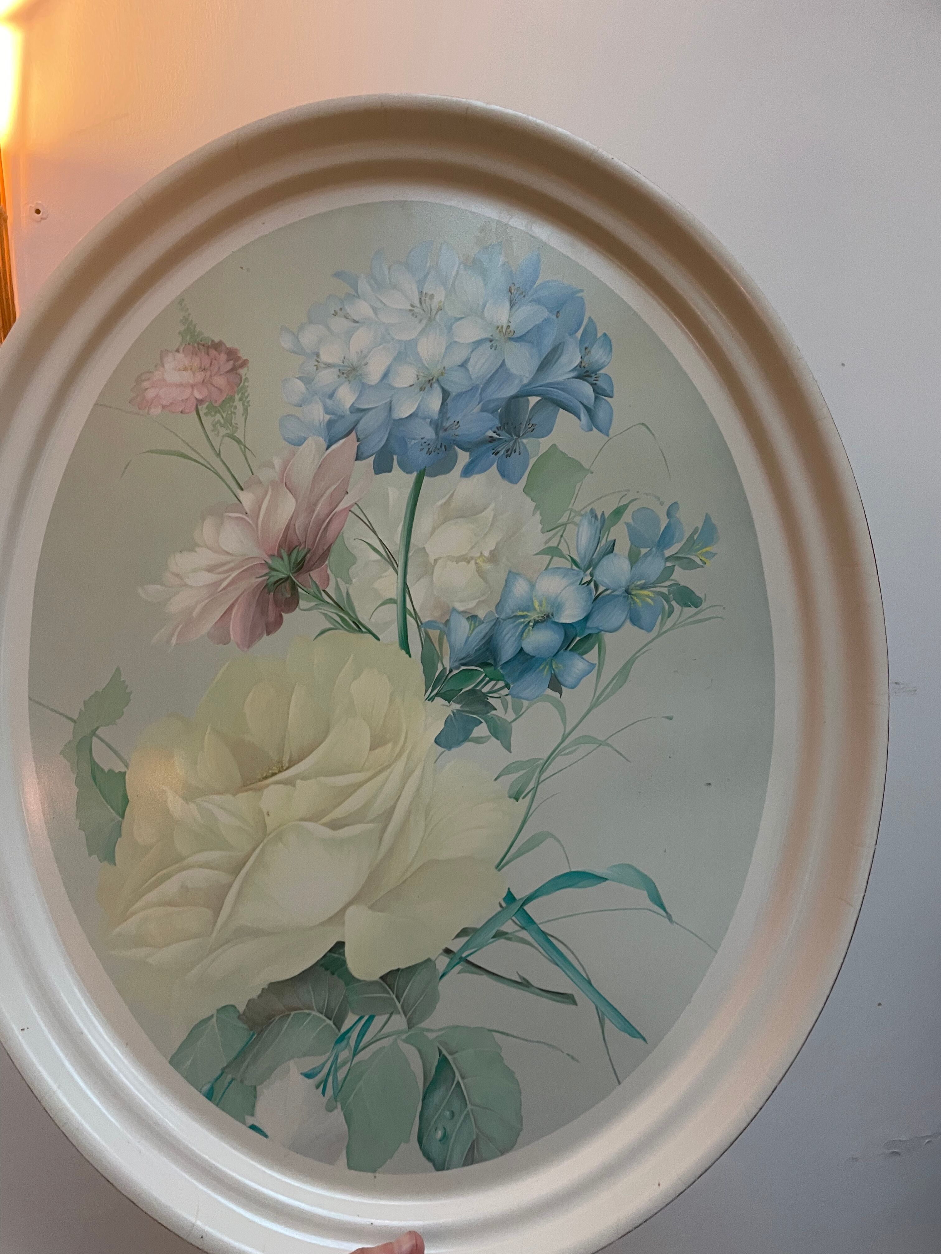 Oval flower service tray