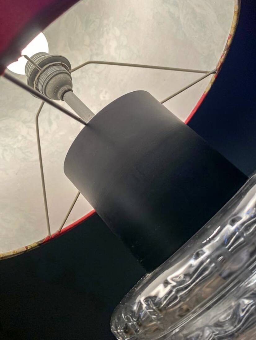 Floor lamp with floral shade 70