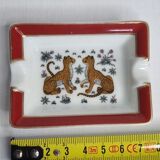 Hermès ashtray decorated with cheetahs, 8 cm