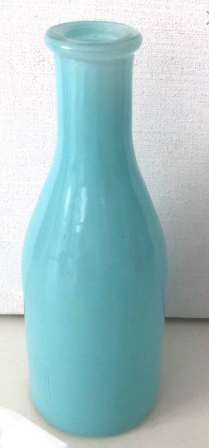 Blue glass vase