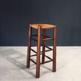 Brutalist bar stool by Charles Dudouyt, France, 1940s.