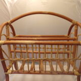 Rattan magazine rack