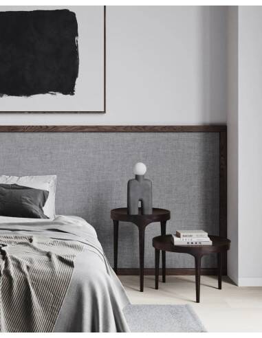 Dark grey table lamp, ceramic, contemporary work.