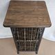 Bedside table - wrought iron and teak side table