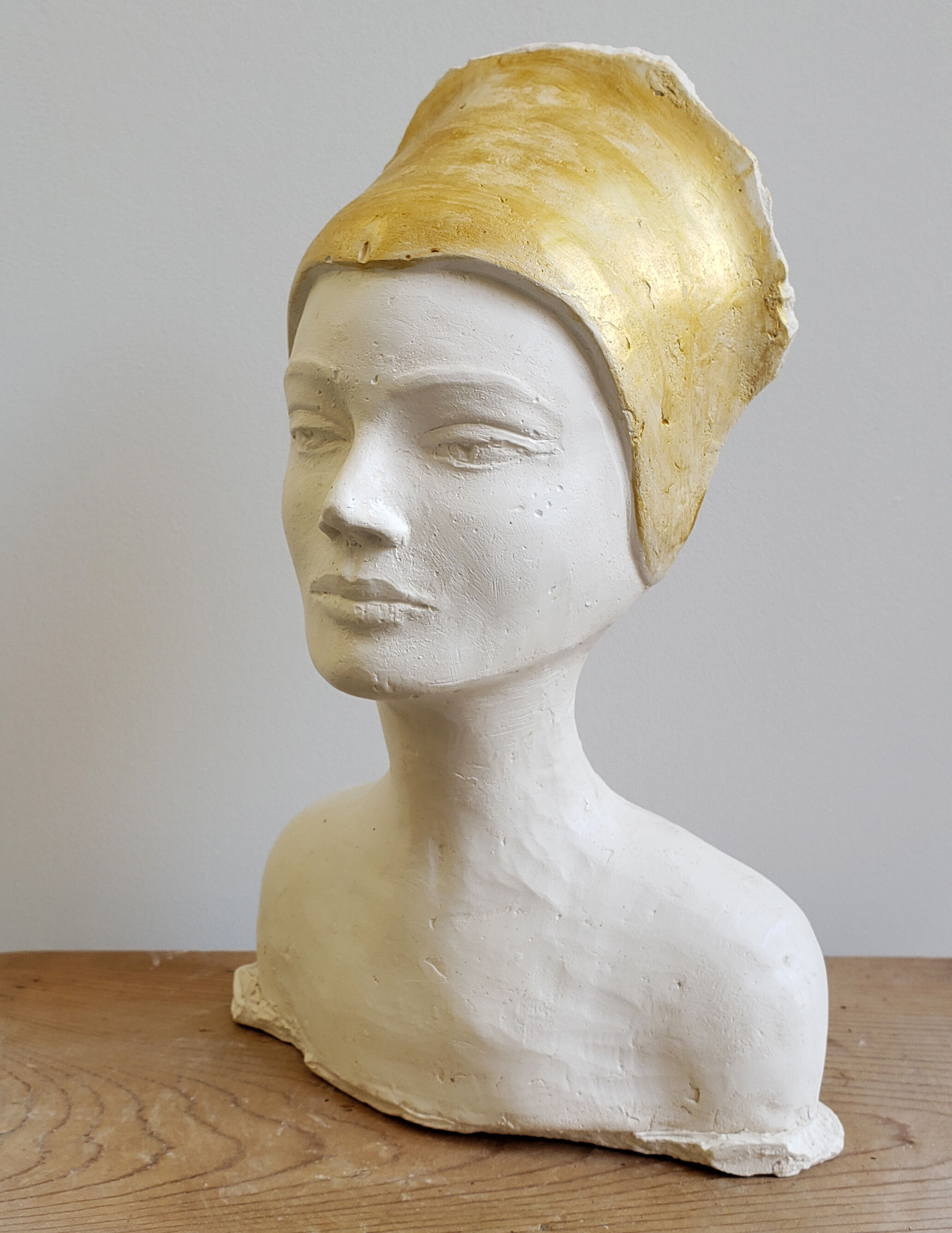 Plaster bust of a woman