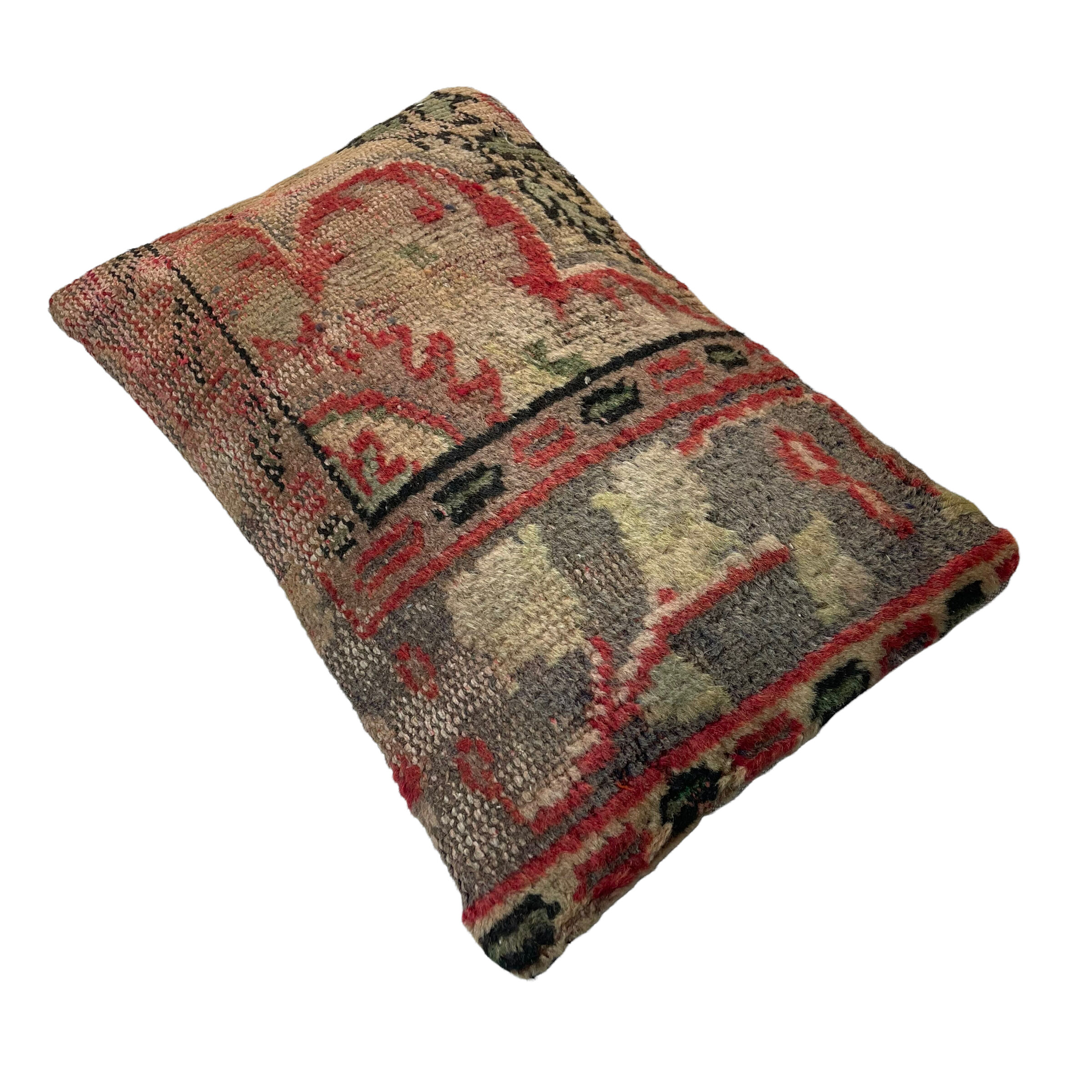 Vintage turkish rug cushion cover, 30 x 50 cm