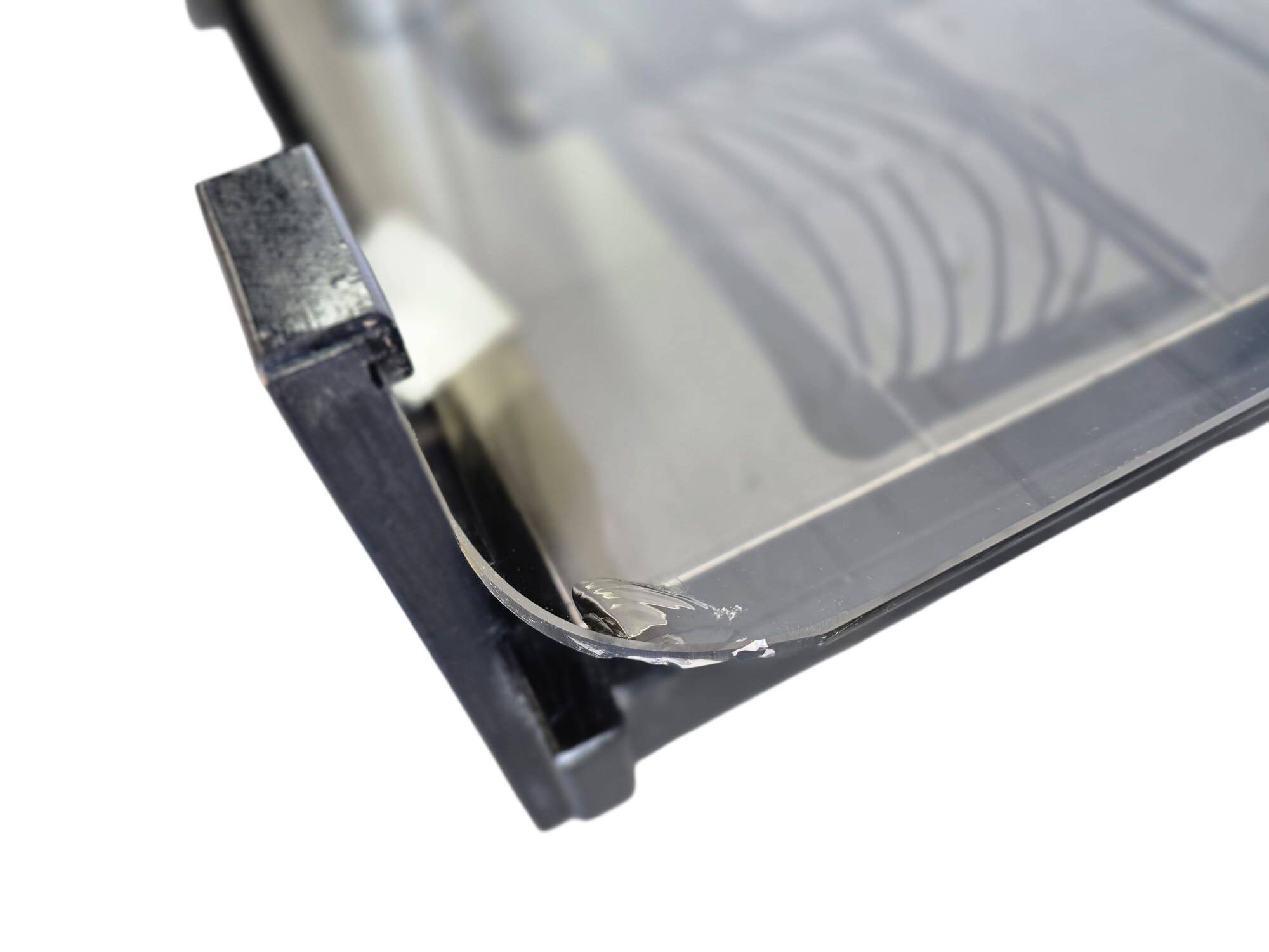 vintage coffee table with smoked brown glass