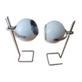 Pair of vintage eyeball lamps