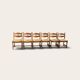 6 brutalist chairs by Guillerme and Chambron