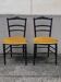 Pair of blackened wood Napoleon III chairs