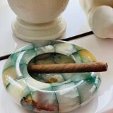 Onyx/marble ashtray or tray – natural stone assembly