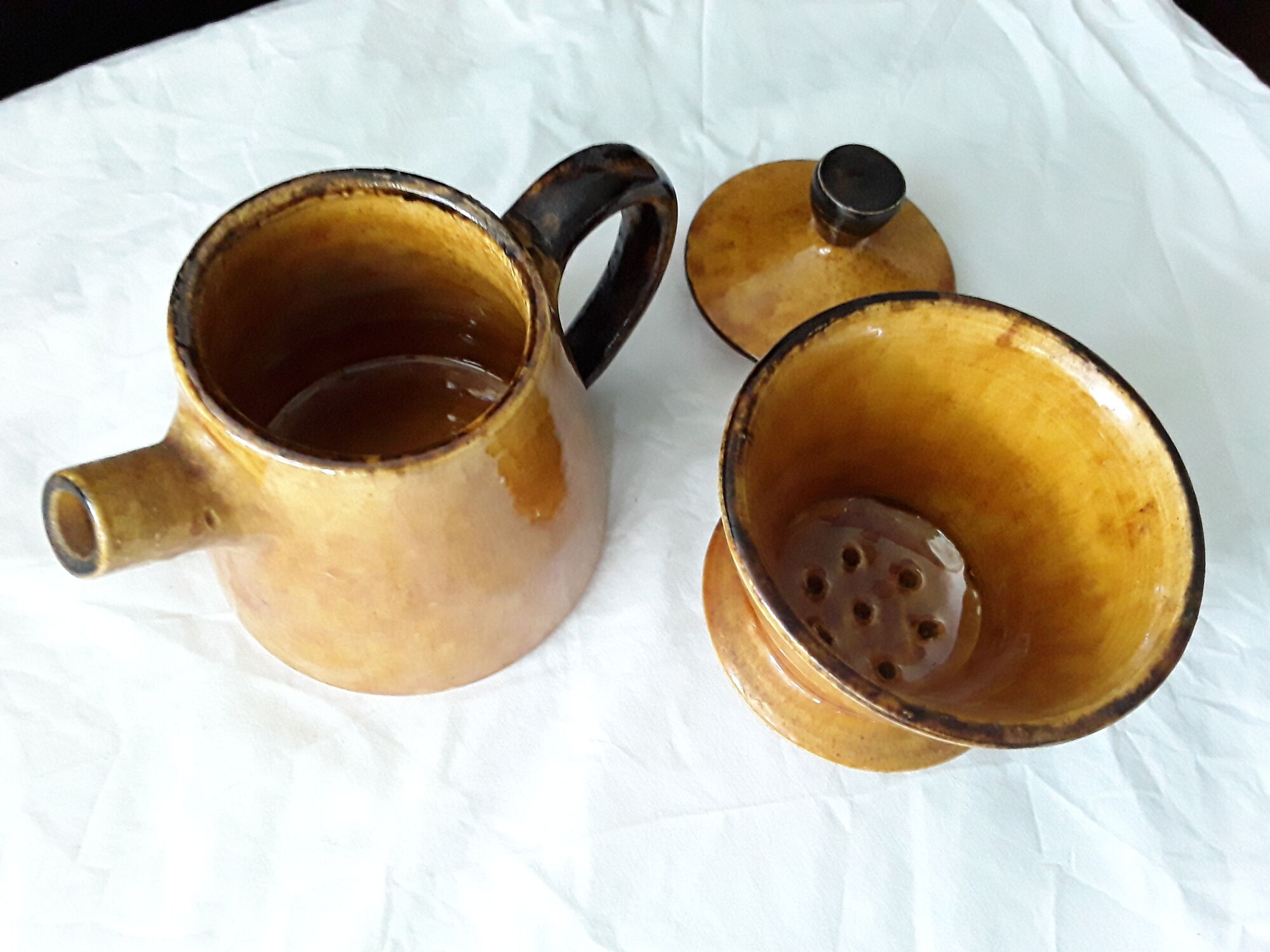 Coffee maker 1950 Mourre and Milon pottery of Provence Dieulefit