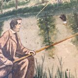 Painting from the 1900s, glass frame