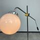 Modern mid-century chrome floor lamps in pairs