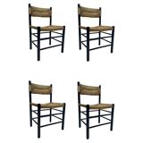 Mid-Century Dordogne Chairs in the style of Charlotte Perriand, 1960s, Set of 4