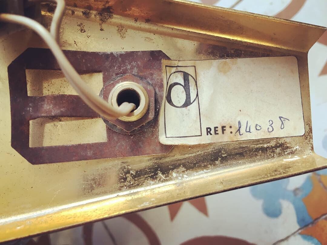 Wall lamp brass, Disderot edition, 1960