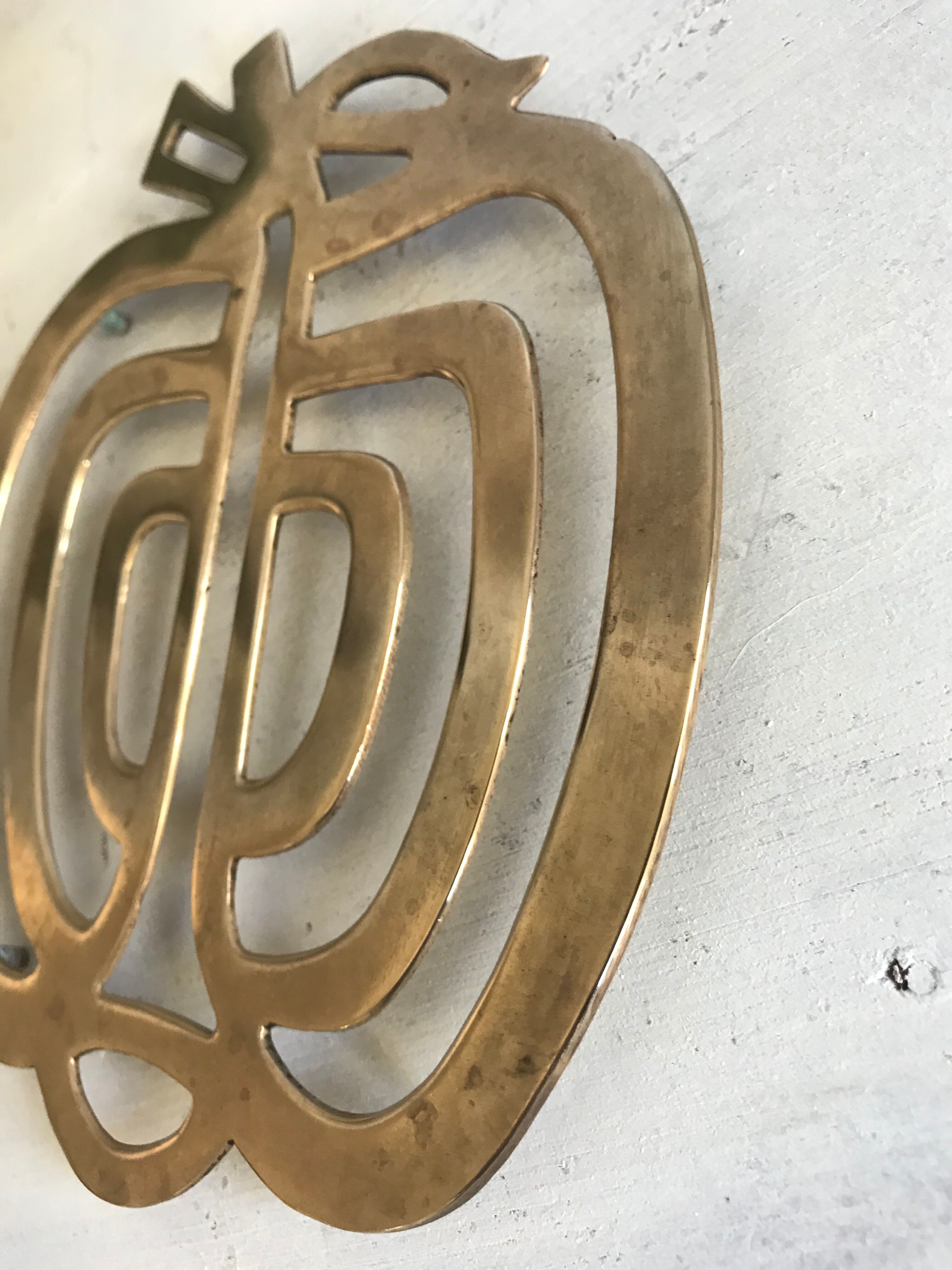 Brass apple dish