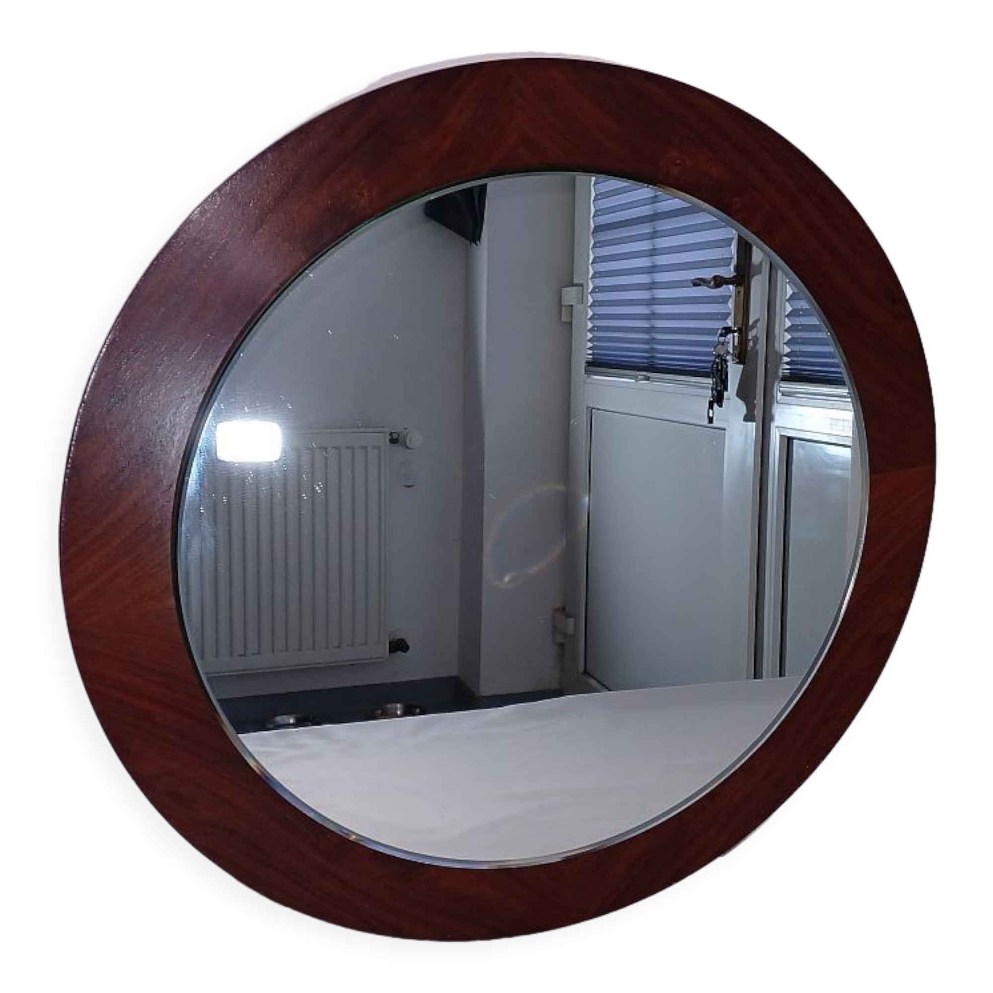 Miroir scandinave vintage en palissandre, années 1970