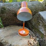 Vintage orange metal bedside lamp from the 60s / 70s