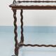 Antique Neo-Baroque Italian Barley Twist Bar Cart Serving Trolley, 1920s