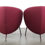 Ensemble de fauteuils vintage design Artifort violet, modèle Hanna