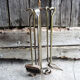 Former Steel and Brass Fireplace Servant: 4 Tools