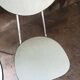 2  chaises en formica vert d'eau, 1970