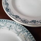 Set of 5 Terre de Fer plates 1900 Wilbur and St Amand