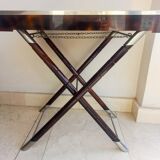 Faux tortoise shell serving tray