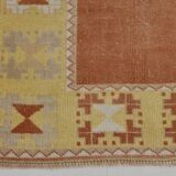 3x11 Pumpkin Orange & Yellow Runner Rug, Handwoven Turkish Runner, 81x344Cm