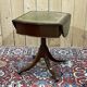 1950s English pedestal table in mahogany and leather top