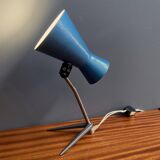 Blue metal desk lamp 1960s