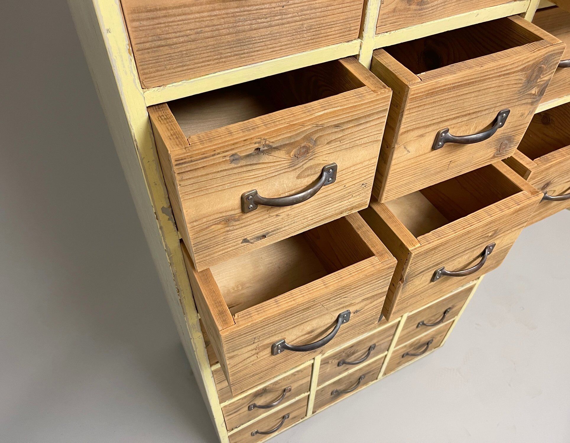Vintage Industrial Wooden Filling Cabinet, 1940's