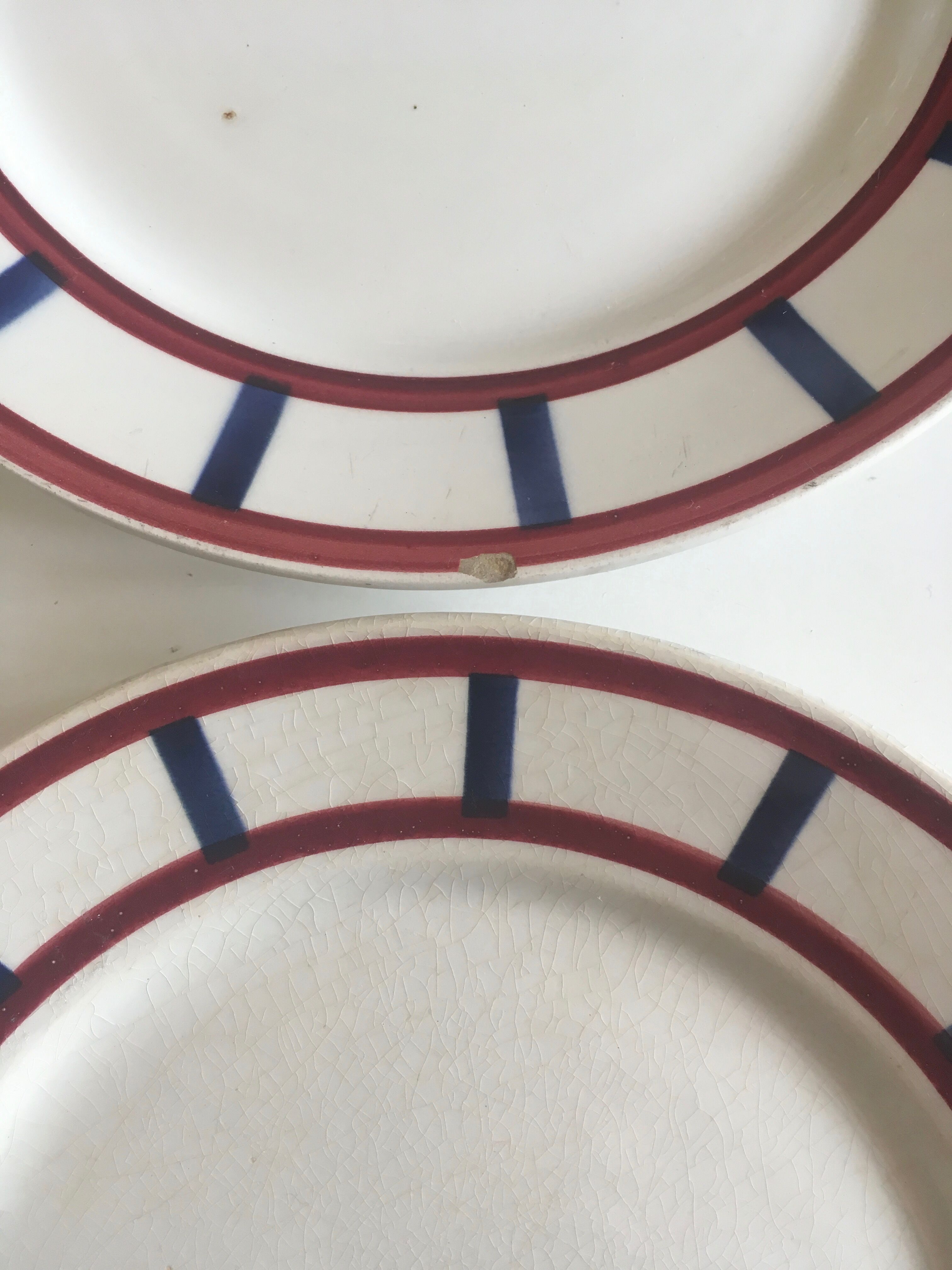 Set de 4 assiettes à dessert Béarn en faience HBCM 50's