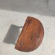 Stool in solid wood tripod seat half-moon