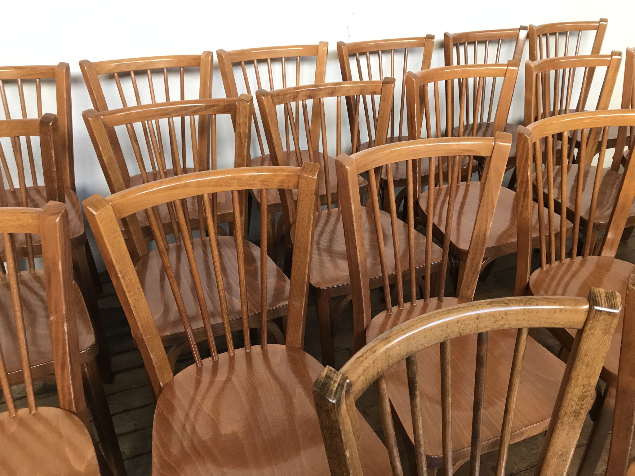 Rare series of 50 chairs Baumann fanett vintage design 1950 1960