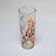 Vintage Tall Italian Vase in Clear Murano Glass with "Mosaic" Flakes Decoration