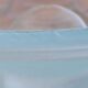 Vintage frosted blue glass pendant light