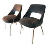 Blue velvet conference chairs