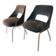 Chaises conférence velours bleu
